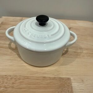 Le Creuset White Stoneware Round Cocotte
